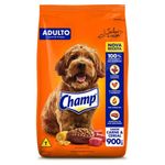 ração para cães adultos champ carne e cereais 900g (mp)