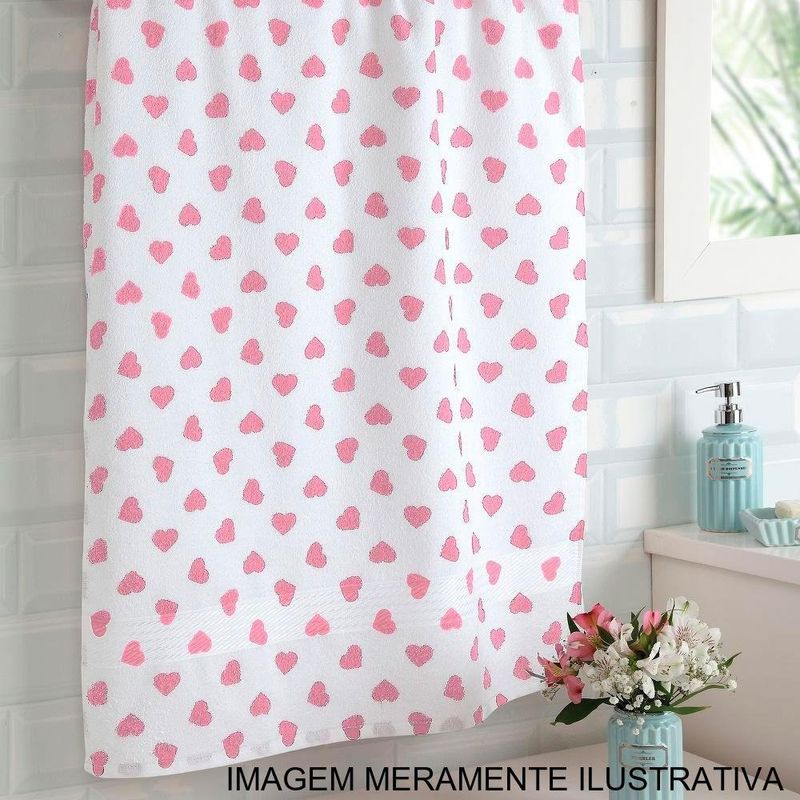 toalha de rosto dohler prisma formosa 01 rosa 50x80cm (mp)
