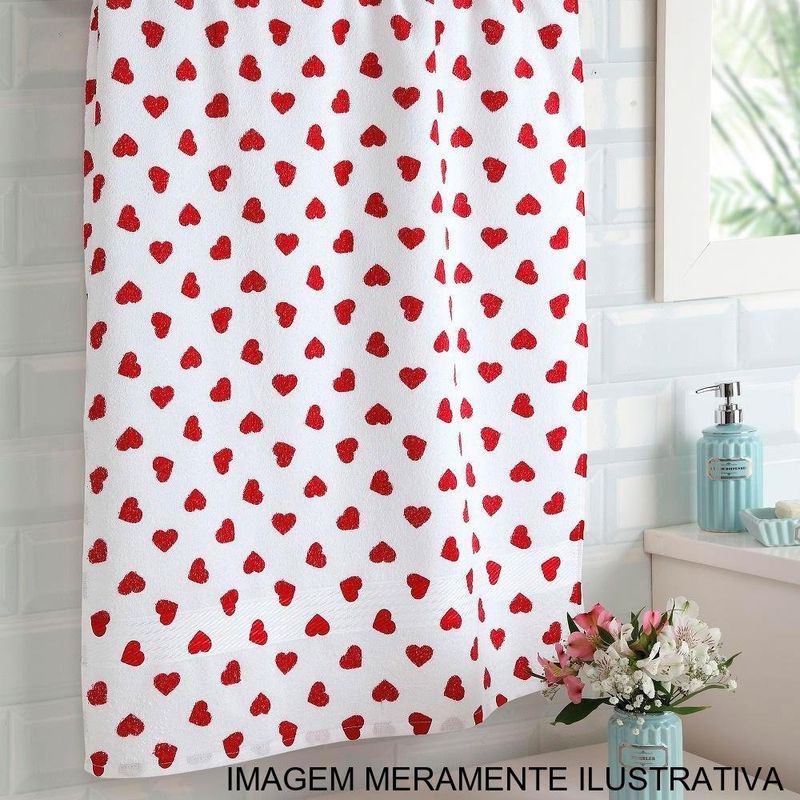 toalha de rosto dohler prisma formosa 01 vermelho 50x80cm (mp)