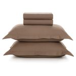 jogo de cama casal 4 peças karsten tom 200 fios mascavo 220x250cm (mp)