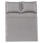 jogo de cama casal 4 peças karsten tom 200 fios titânio 220x250cm (mp)
