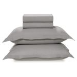 jogo de cama king 4 peças karsten tom 200 fios titânio 290x250cm (mp)