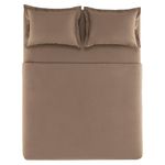 jogo de cama king 4 peças karsten tom 200 fios mascavo 290x250cm (mp)