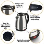 chaleira elétrica unitermi atacama 127v 1,8l (mp)