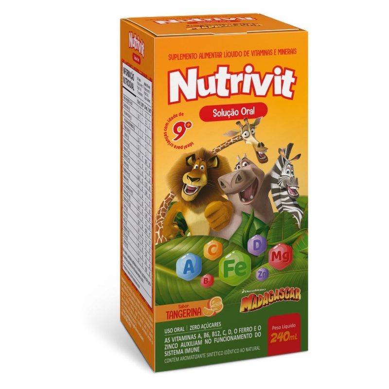 suplemento alimentar nutrivit sabor tangerina 240ml madagascar natulab