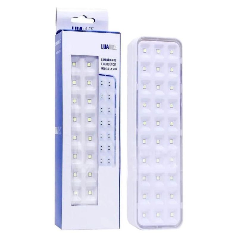 lâmpada de iluminação de emergência luatek lk-730 recarregável (mp)