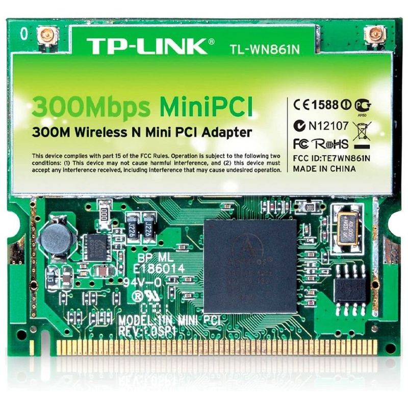 placa de rede sem fio tp-link tl-wn861n para notebook 300mbps mini pci (mp)