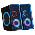 caixa de som knup horus ro826 2.0 multimídia 6w com led rgb (mp)