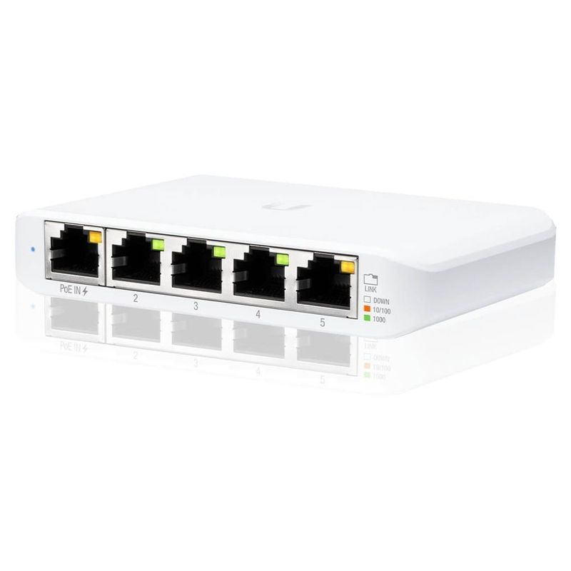 switch gigabit poe ubiquiti unifi usw-flex-mini 5 portas 10/100/1000 (mp)