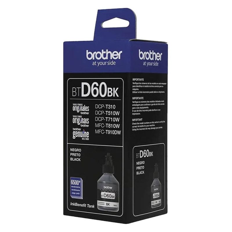 refil de tinta brother btd60bk preto 6.5k (mp)