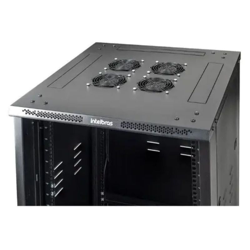 conjunto 4 ventiladores intelbras kvr4v para rack preto 4770008 (mp)