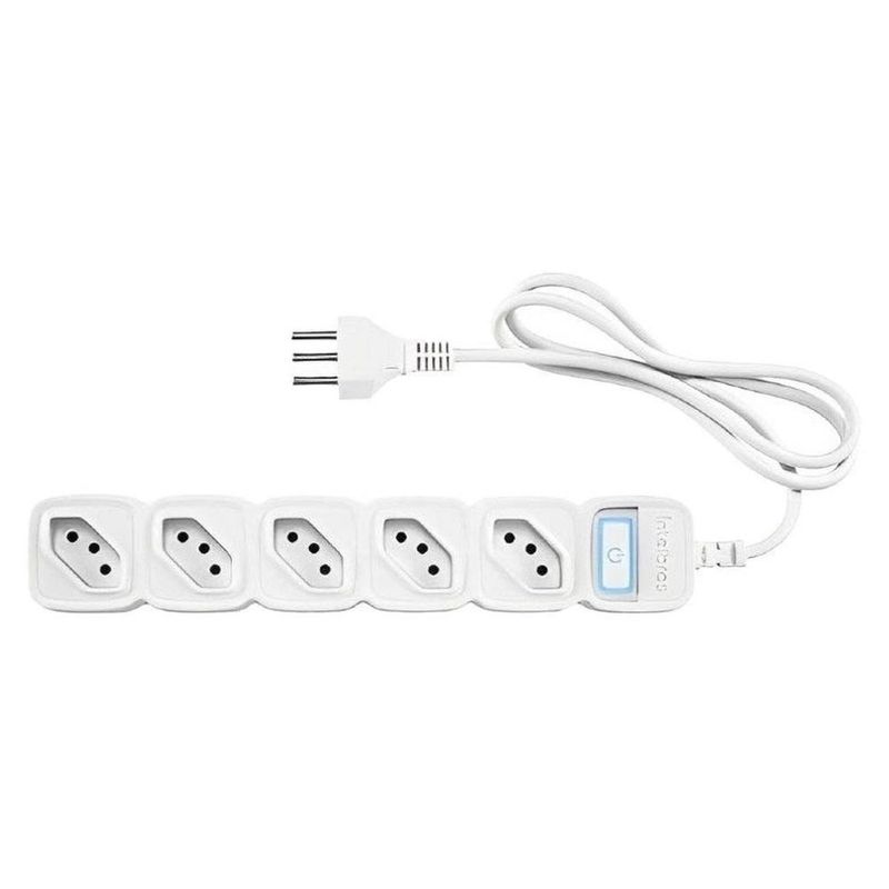 filtro de linha intelbras smart ews 305 inteligente 5 tomadas preto 4820009 (mp)