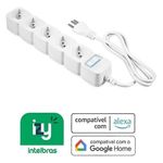 filtro de linha intelbras smart ews 305 inteligente 5 tomadas preto 4820009 (mp)