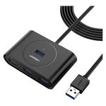 hub adaptador usb ugreen cr113 4 portas 3.0 preto (mp)