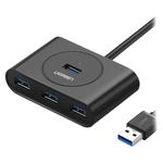 hub adaptador usb ugreen cr113 4 portas 3.0 preto (mp)