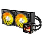 water cooler darkflash de240 argb 240mm com lcd preto (mp)