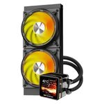 water cooler darkflash de240 argb 240mm com lcd preto (mp)