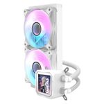 water cooler darkflash dv240s argb 240mm com lcd branco (mp)