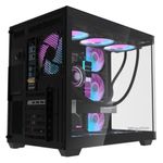 gabinete gamer darkflash dpx90m atx vidro temperado argb preto (mp)