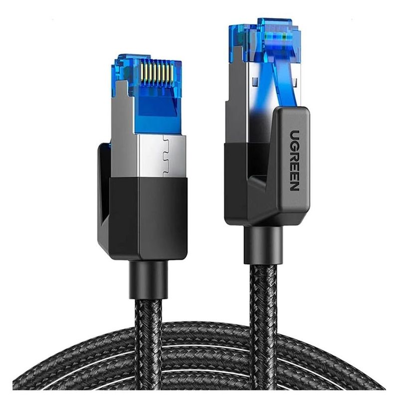 cabo de rede ethernet ugreen nw153 cat8 f/ftp 5m trançado preto (mp)