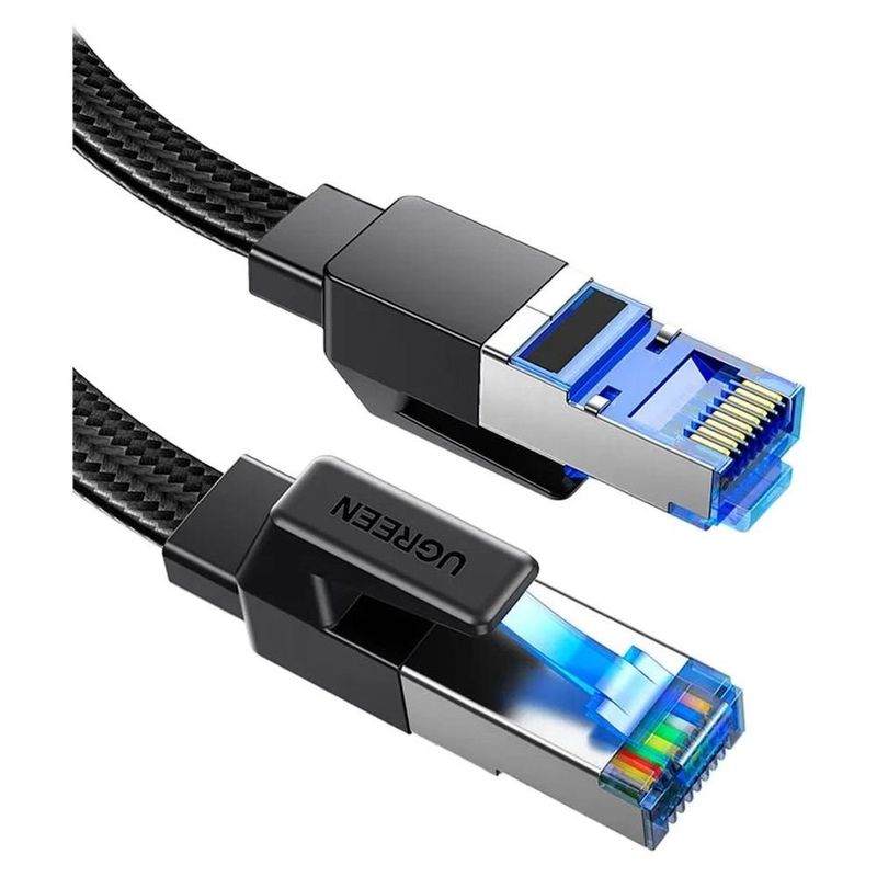 cabo de rede ethernet ugreen nw153 cat8 f/ftp 5m trançado preto (mp)