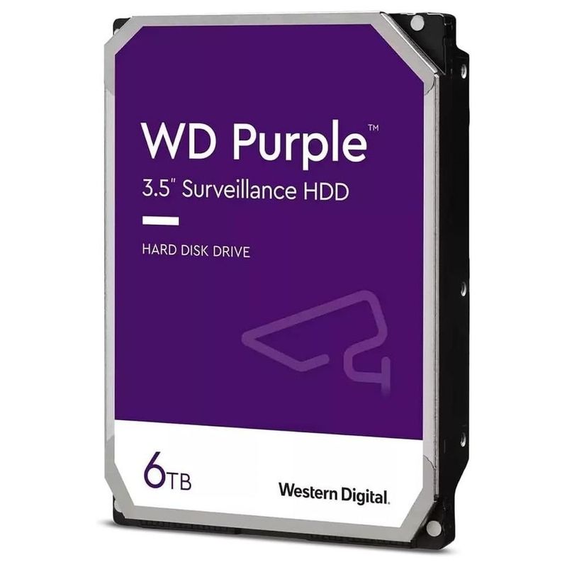 hd para vigilância western digital wd purple 6tb sata 6gb/s wd64purz (mp)