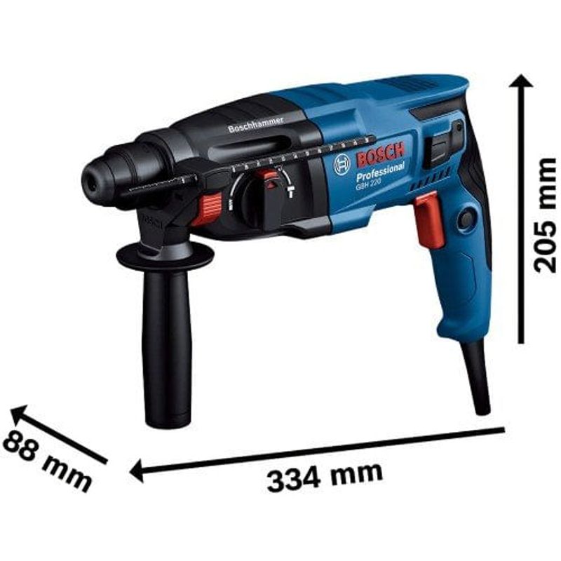 martelete bosch gbh 220 720w 127v azul