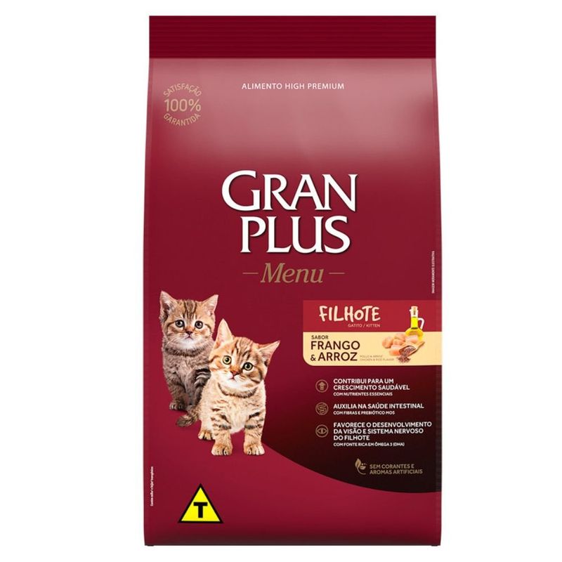 ração para gatos filhotes granplus menu 10,1kg frango e arroz (mp)