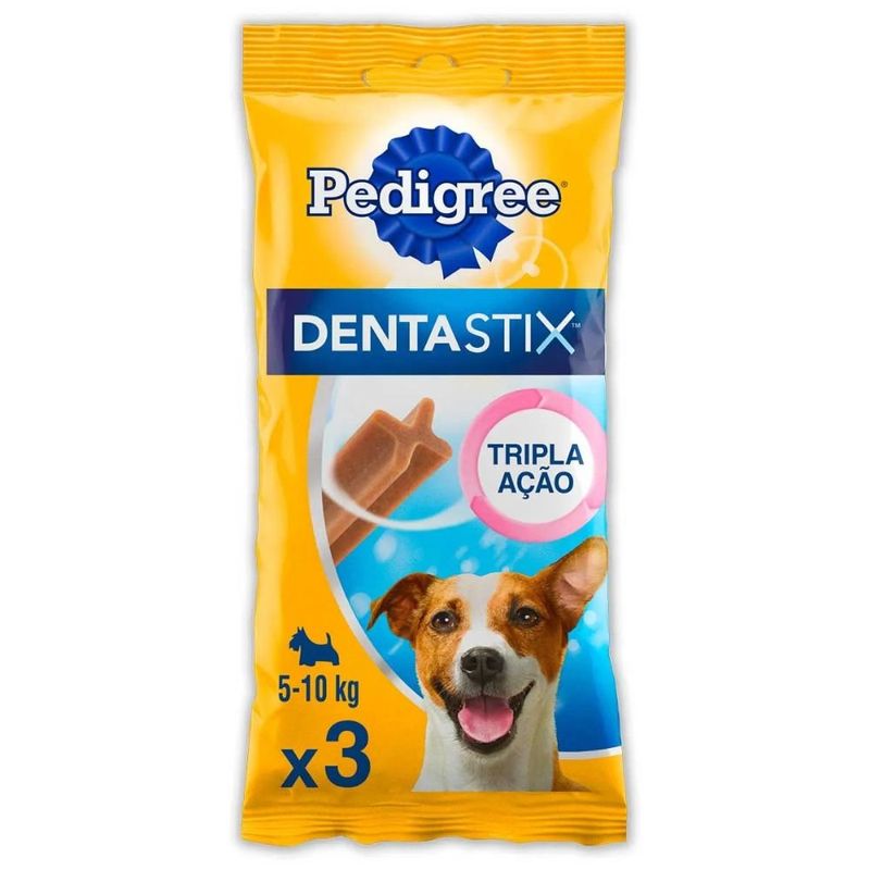 petisco para cães pedigree dentastix raças pequenas 3 unidades 45g (mp)
