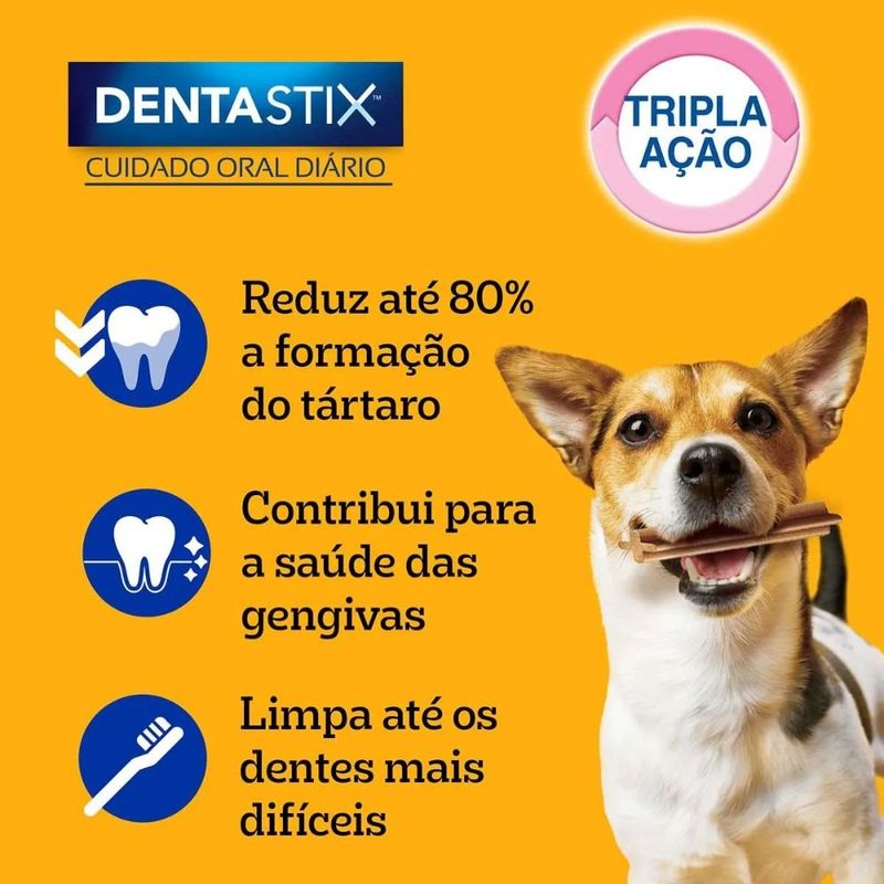 petisco para cães pedigree dentastix raças pequenas 3 unidades 45g (mp)