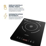 cooktop indução britânia 1 queimador 127v preto (mp)