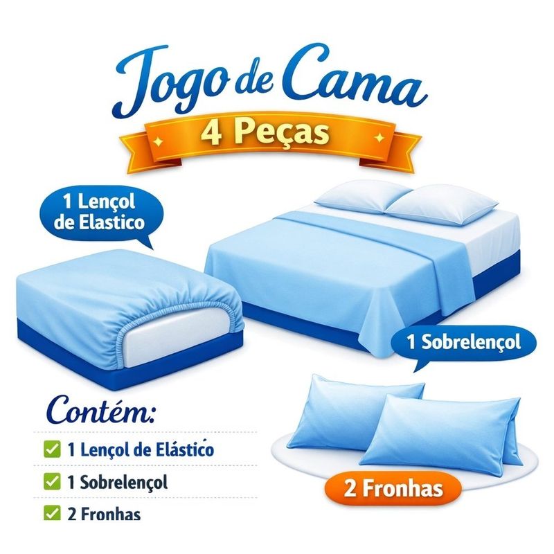 jogo de cama queen 4 peças corttex microtec 200 fios cinza (mp)