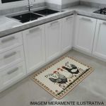 tapete para cozinha rozac 45x65cm galinhas (mp)