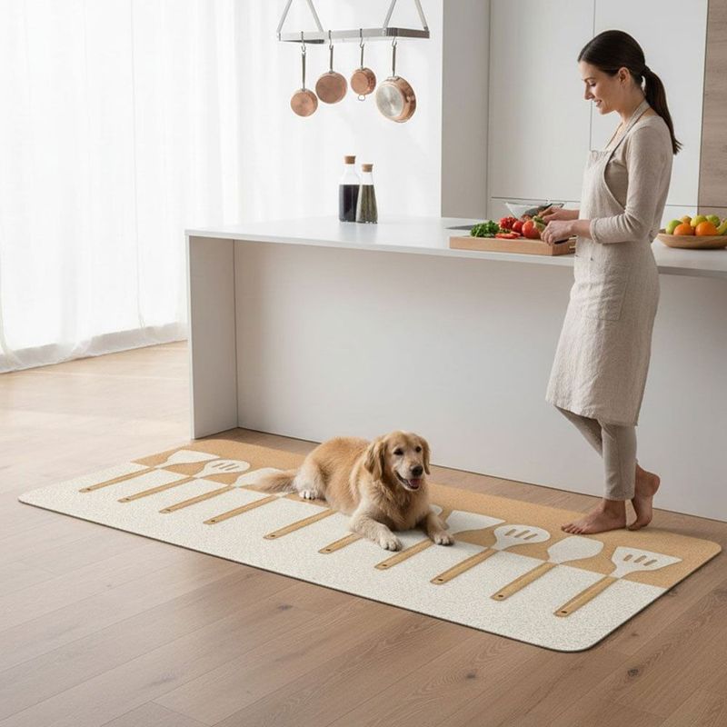 passadeira para cozinha rozac 45x115cm utensílios (mp)