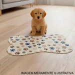 tapete mágico comedouro pet bella & co bege 38x58cm (mp)