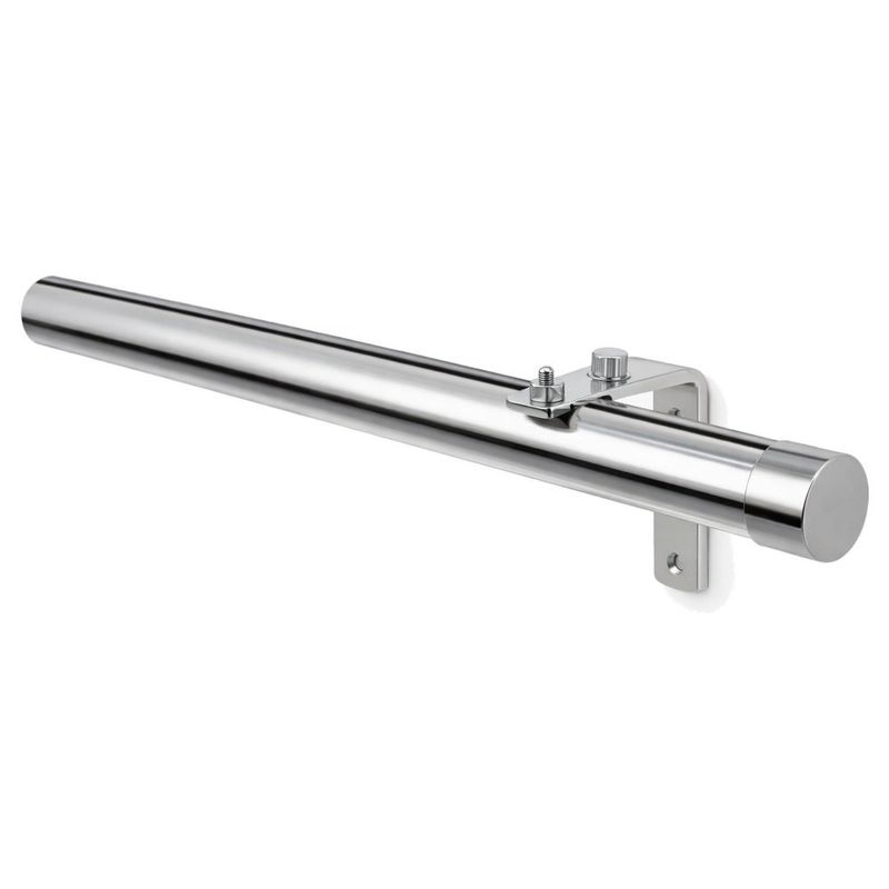 suporte tubo trilho regulável bella arte com 10cm cromado (mp)