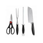 conjunto de facas com amolador prime black preto ixb08149 (mp)