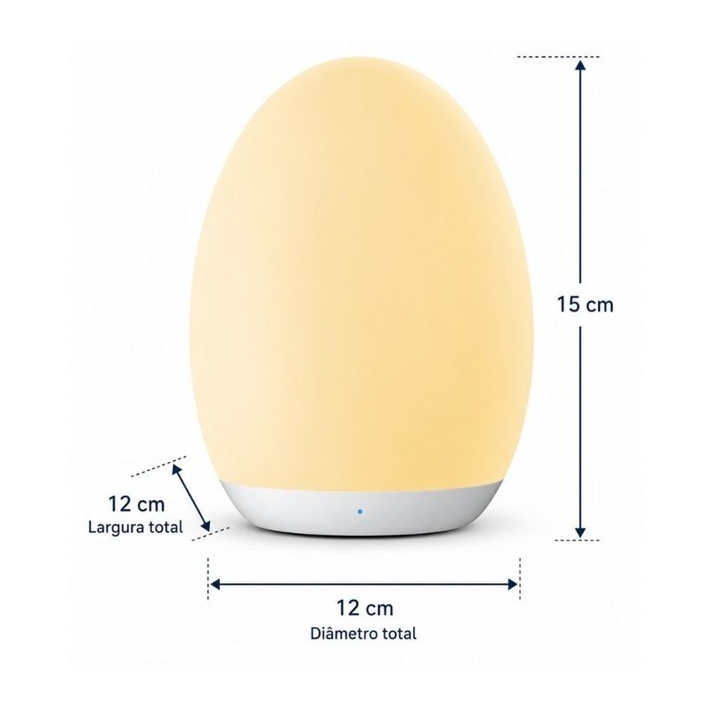 luminária infantil vava mini baby tera branco (mp)