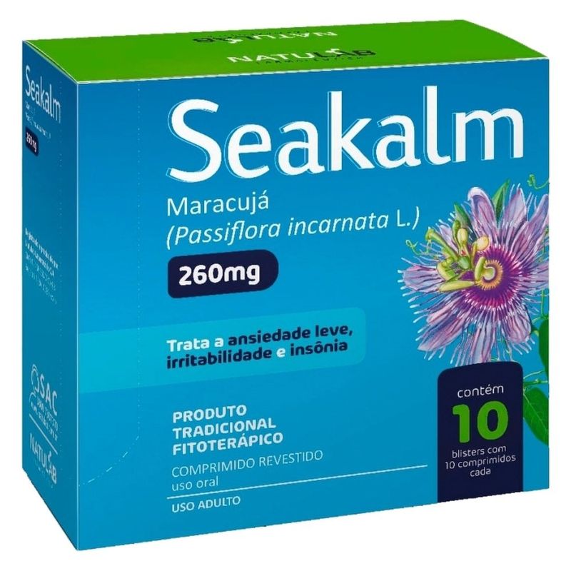 seakalm passiflora incarnata l. 260mg 10 comprimidos natulab