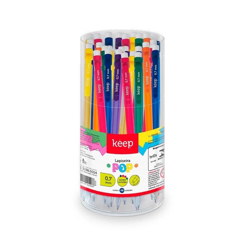 lapiseira pop keep 0,7mm multi cores ei119 (mp)