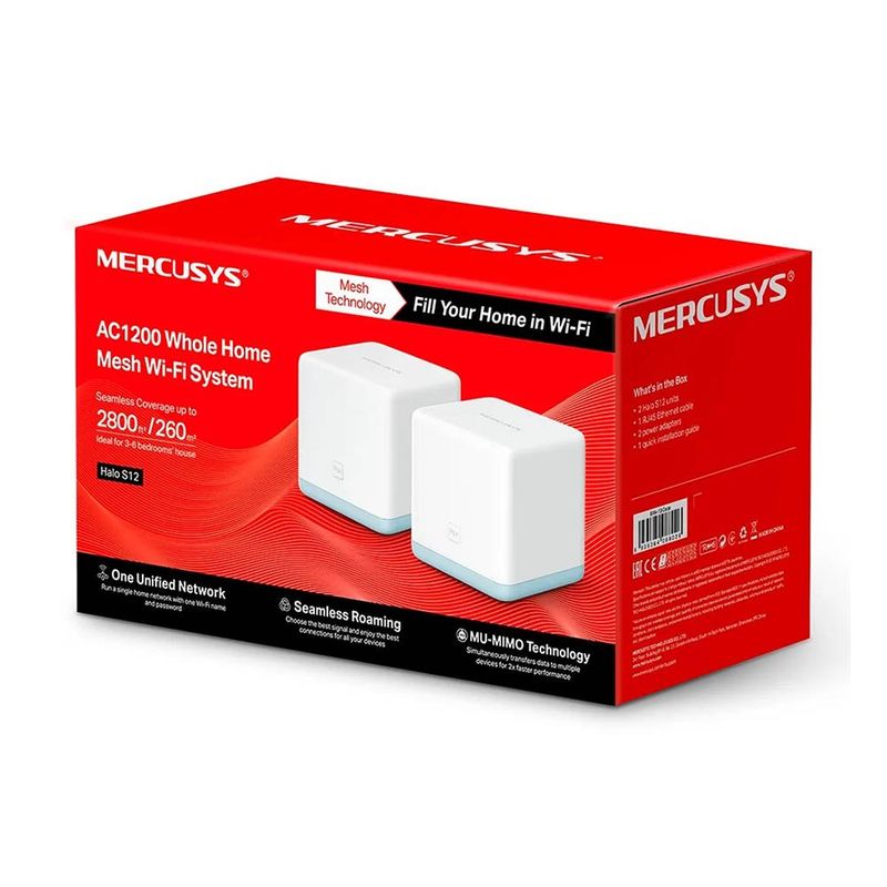 roteador wireless mesh dual band mercusys ac1200 halo s12 pack com 2 (mp)