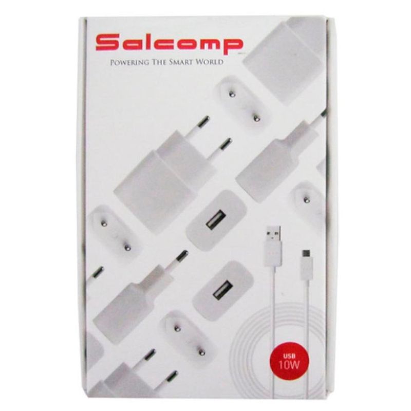 kit carregador de parede usb + cabo micro usb salcomp branco s11d38kit (mp)