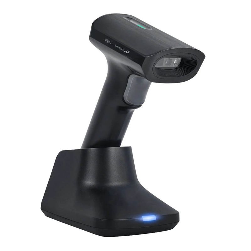 leitor de código de barras sem fio elgin 2d qr code bluetooth com suporte el300bt (mp)