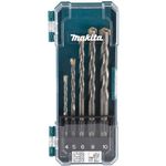 jogo de 5 peças brocas makita para concreto d-72877