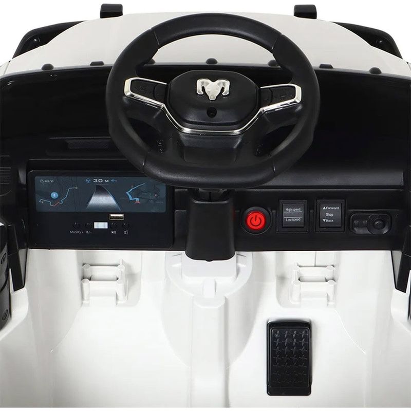 carro elétrico belfix dodge ram 24v branco bel 947201
