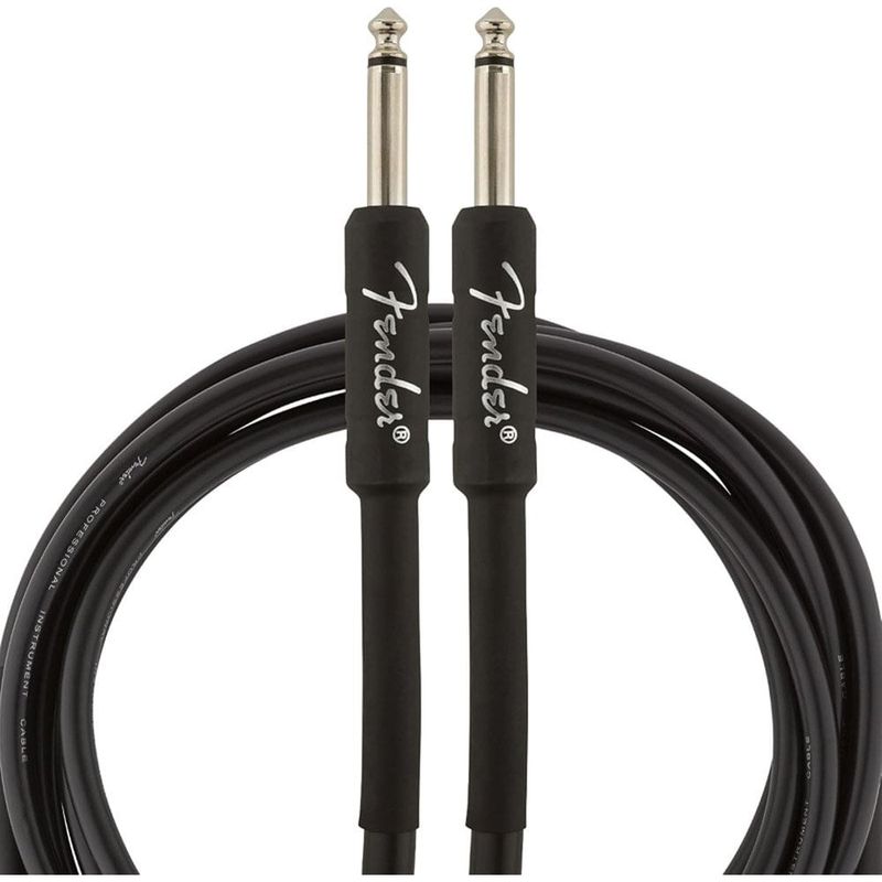 cabo para guitarra fender liso com design anti-torção 3 metros preto a-bi