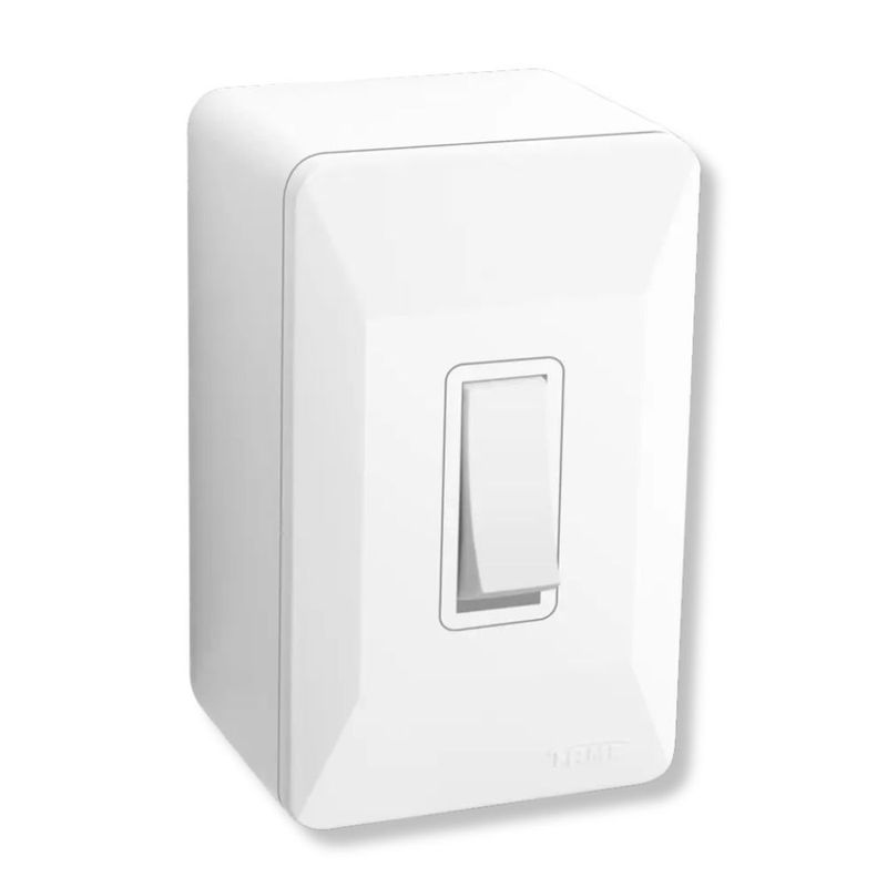 interruptor simples de sobrepor fame 250v 10a branco (mp)