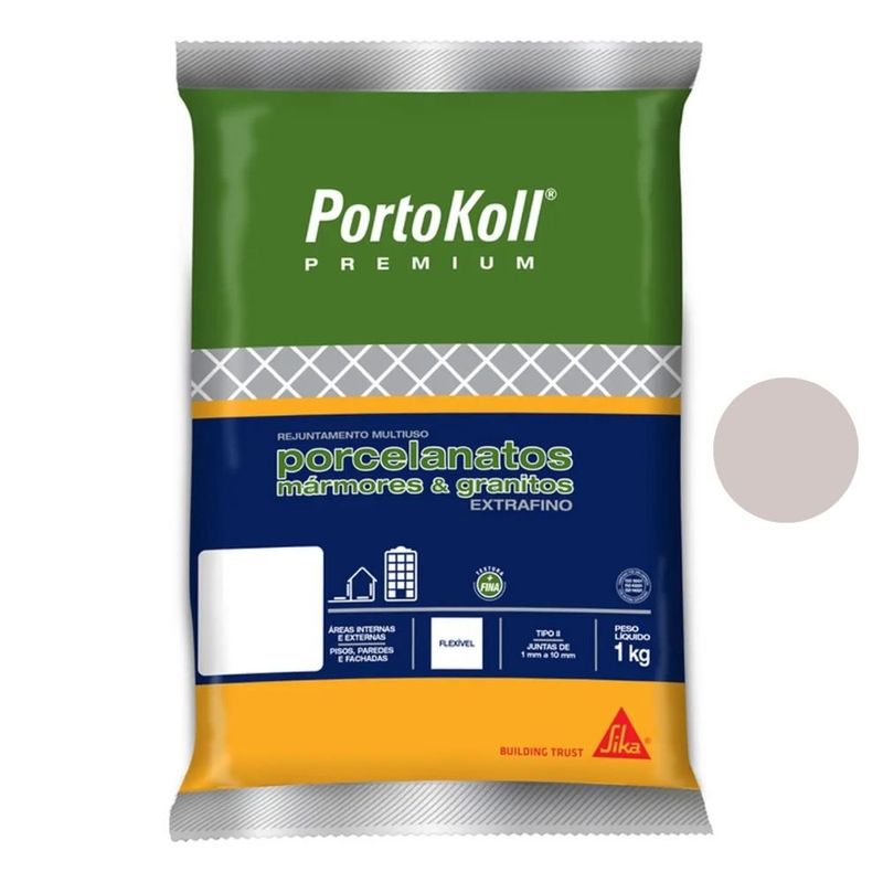 rejunte flexível multiuso portokoll extrafino 1kg areia (mp)