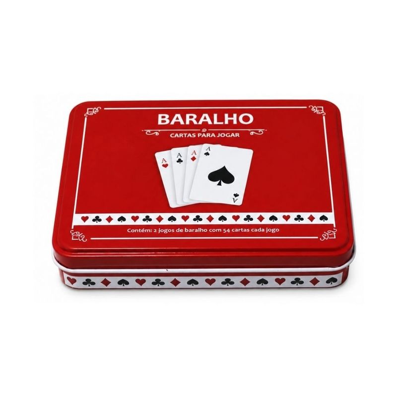 jogo baralho imporiente plástico lata im42030 (mp)