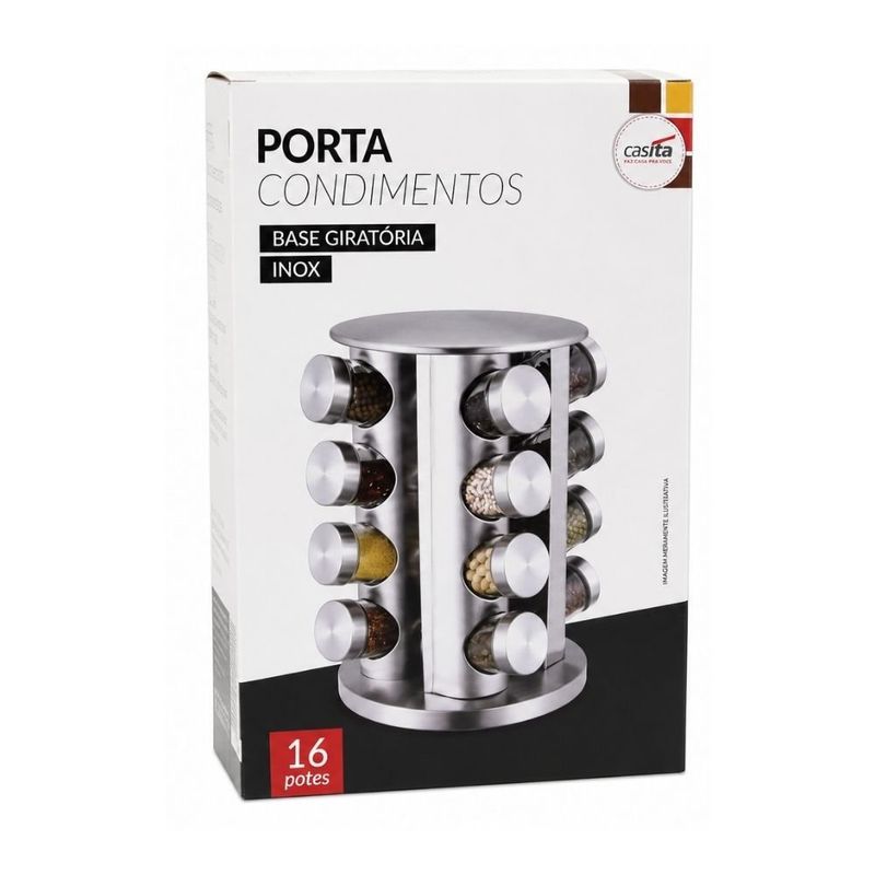 porta condimento casita com base giratório 16 peças 9855 (mp)